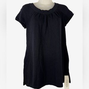 St. John | Basics Short Sleeve Knit Top In Black - Minimalist - Classic